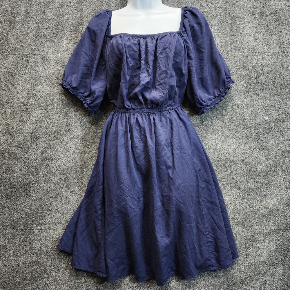 Torrid Puff Sleeve Babydoll Cottagecore Peasant‎ Fit & Flare Mini Dress Size 1